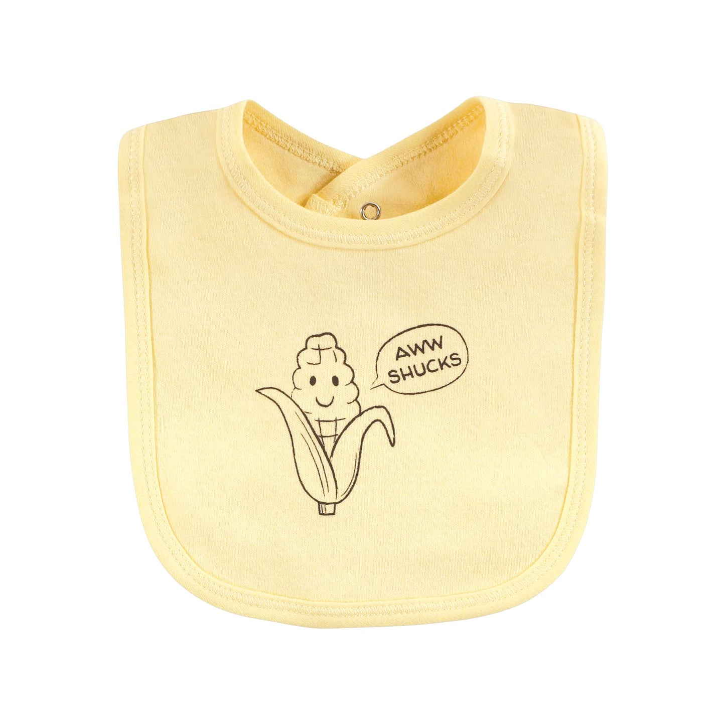 Touched By Nature Unisex Baby Organic Cotton Bibs, Peas And Thank You, One Size
