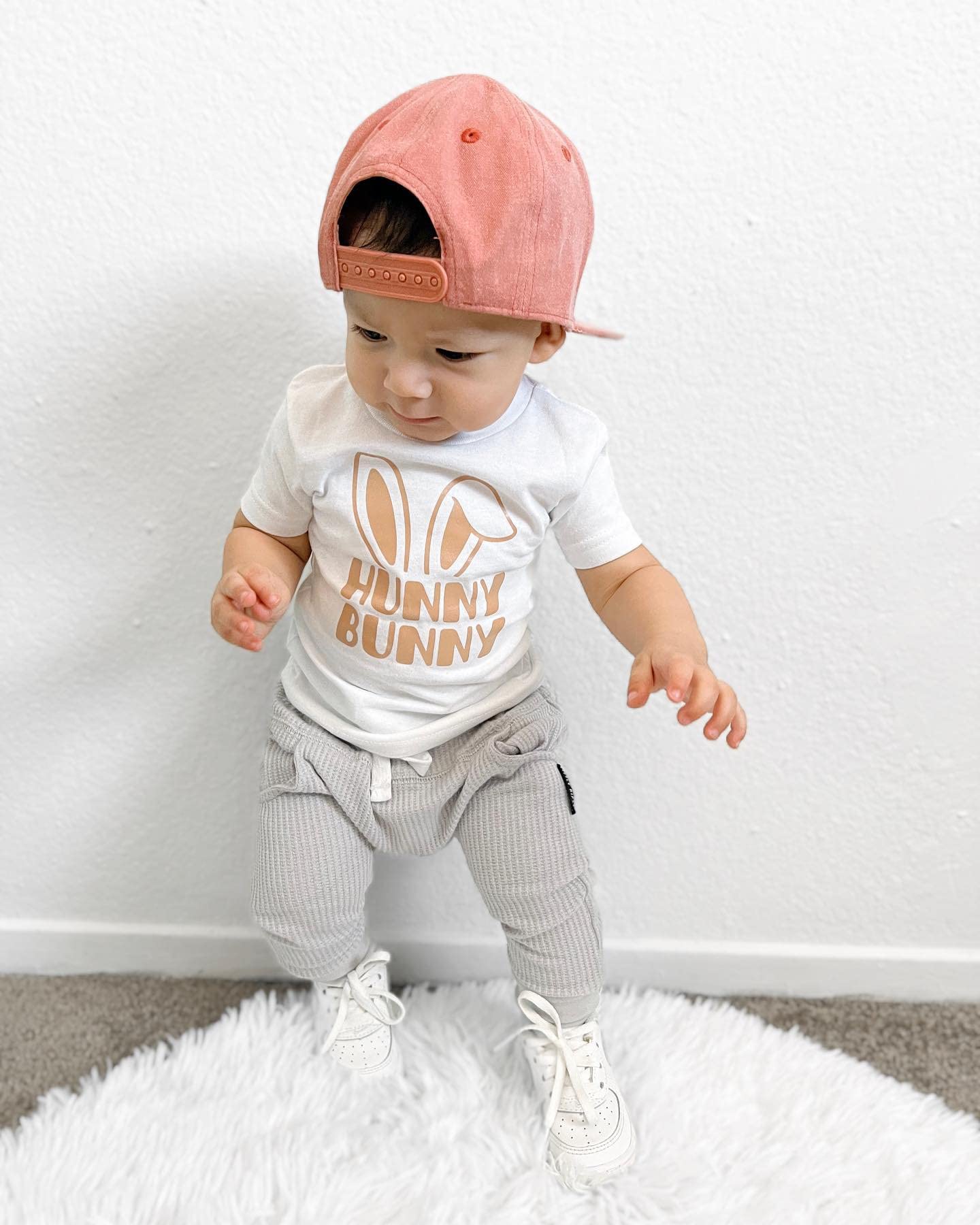Infant Toddler Baby Boy Easter Outfits Short Sleeve Shirts Bunny T-Shirt + Pants 2Pcs Spring Summer Outfits (Bunny White, 2-3 Ye