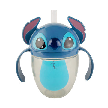 The First Years Stitch Silicone Straw Cup - Spill Proof Sippy Cups - Toddler Cups For 9 Months And Up - 7 Ounces