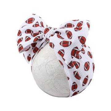ULODJFN Football Baby Girl Headbands with Bow, Wide Newborn Headband Bows Infant Headbands, Sports Baby Headband Bows Hair Acces