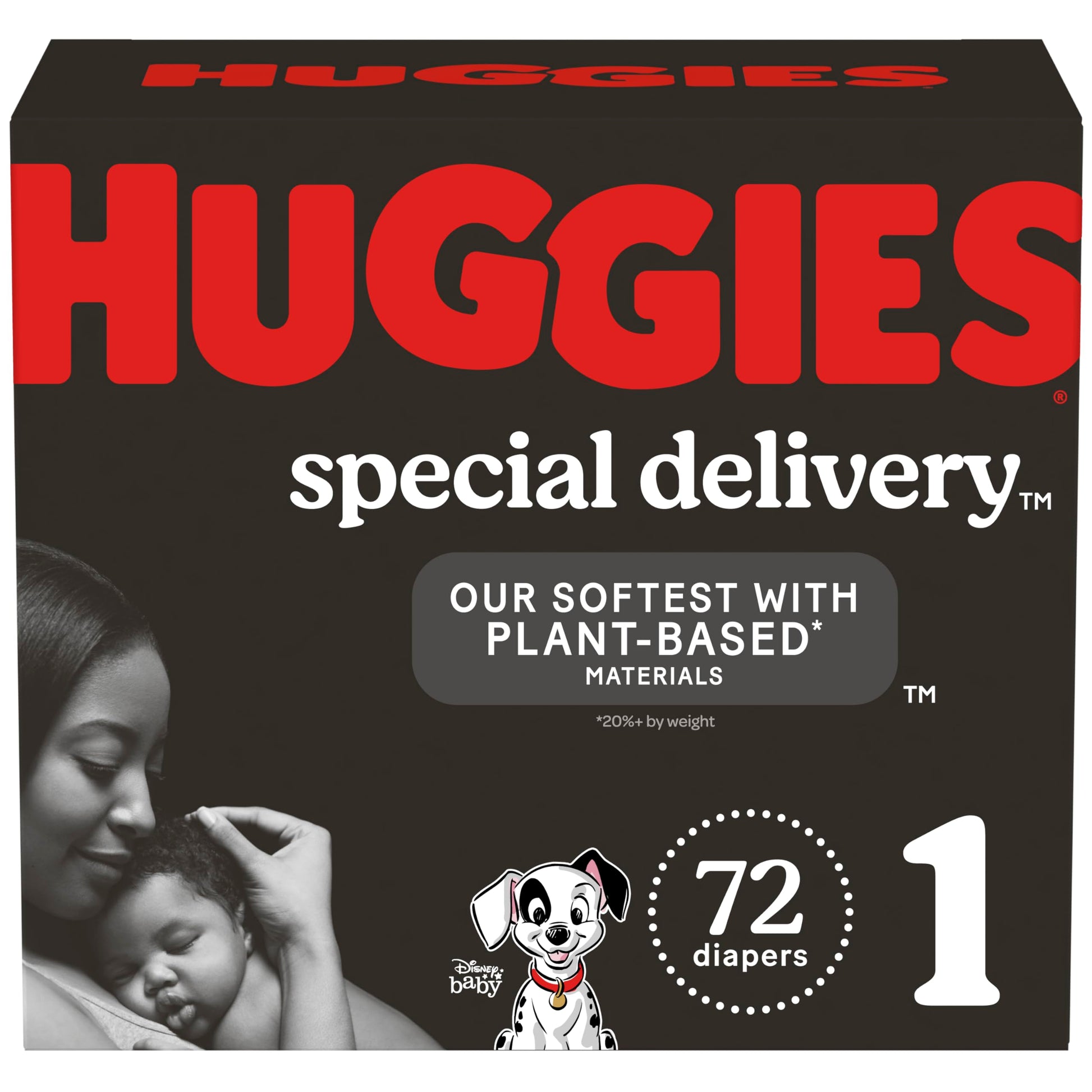 Huggies Special Delivery Hypoallergenic Baby Diapers Size 1 (Up To 14 Lbs), 72 Ct, Fragrance Free, Safe For Sensitive Skin