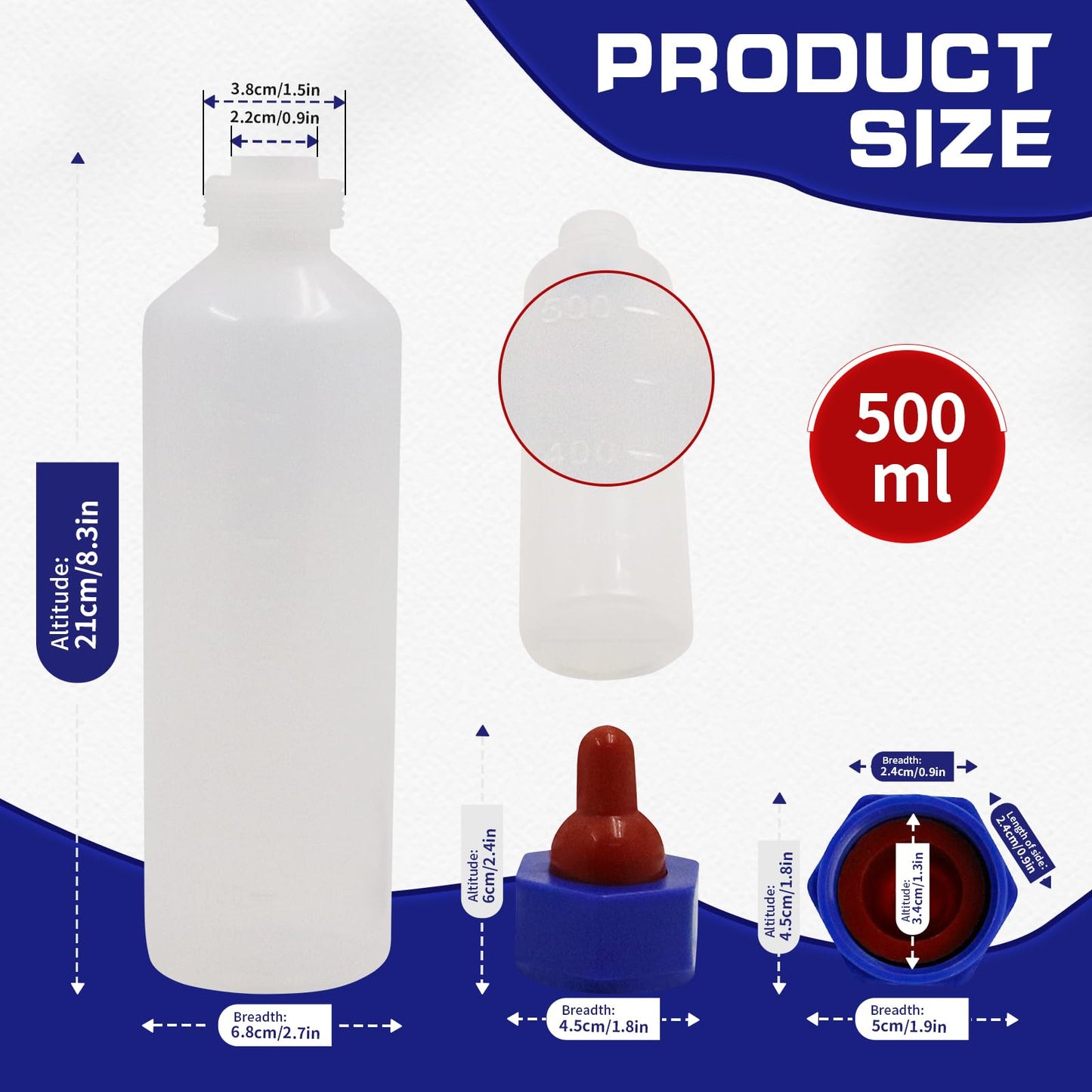 1000Ml Baby Lamb Milk Feeder Bottle With Handle And Detachable Nipple,Calf Sheep Lamb Bottles For Baby Lambs Feeding Nursing Bot