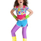Fun Costumes - Work It Out 80'S Costume For Toddler Girls (4T Bundle W/Foam Weights, Multi)