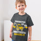 Funnycokid Big Brother Shirt 5T 4T Backhoe Loader Construction Digging It Little Boys Promoted To Big Brother Blue For Toddler S