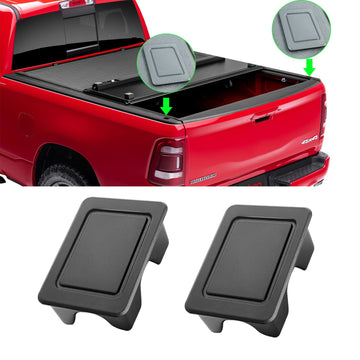 Moonlinks Bed Rail Stake Pocket Covers Compatible With Dodge Ram 1500 2500 3500 2009-2018,Ram Stake Hole Plugs,Rear Truck Tonnea
