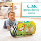 Infantino Jungle Peek & Roll - Encourages Crawling, Inflatable Activity Toy with Bouncing Balls Inside, Fun & Friendly Animal Ch