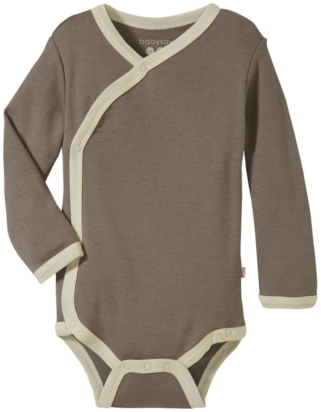 Babysoy Baby Eco Essential Kimono Bodysuit, Thunder, 1218 Months