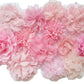 Yycraft 10Pcs Pink Chiffon Flower For Girls Headband Baby Flowers Bows,Crafts,Party Decoration(3'-4.5')