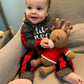 Fommy Baby Boy Clothes 12-18 Months Little Brother Letter Print Long Sleeve Hoodies +Plaid Long Pants 2Pcs Outfits Baby Boy Stuf