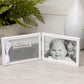 The Grandparent Gift Company- 4    X 6    White Double Hinged Table Or Shelf Frame With Grandson    Sentiment- Holds Ultrasound