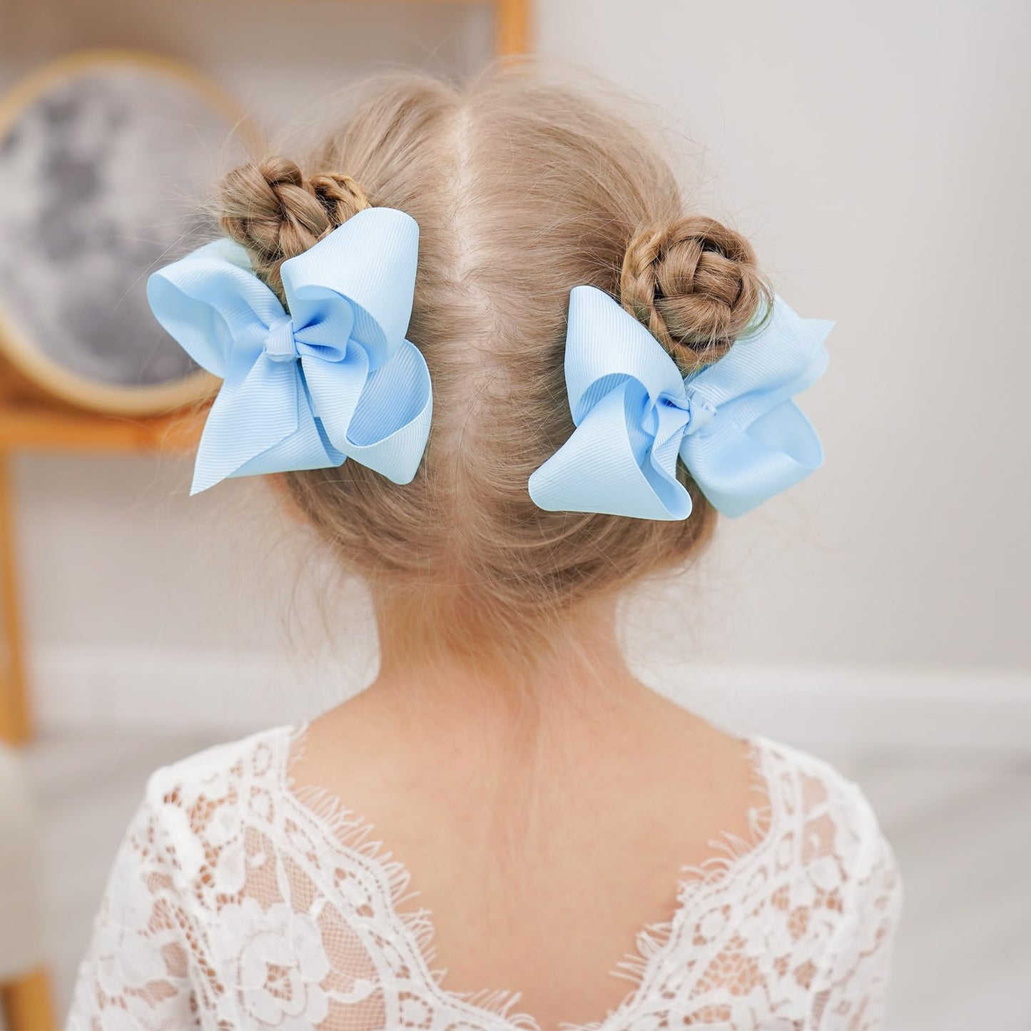 Yhxx Ylen 40Pcs 4.5 Inch Hair Bows Clips, Grosgrain Ribbon Alligator Clips Barrettes Hair Accessories For Baby Girls Infants Tod