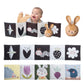 Taf Toys Bunny Pram Book & Toy Set | High Contrast Black & White Infant Visual Stimulation | Soft Fabric for Newborn Cognitive D
