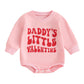 Lagkiyoj Baby Girl Boy Valentines Day Outfits Letter Sweater Romper Long Sleeve Crewneck Sweatshirt Newborn Spring Clothes (Dadd