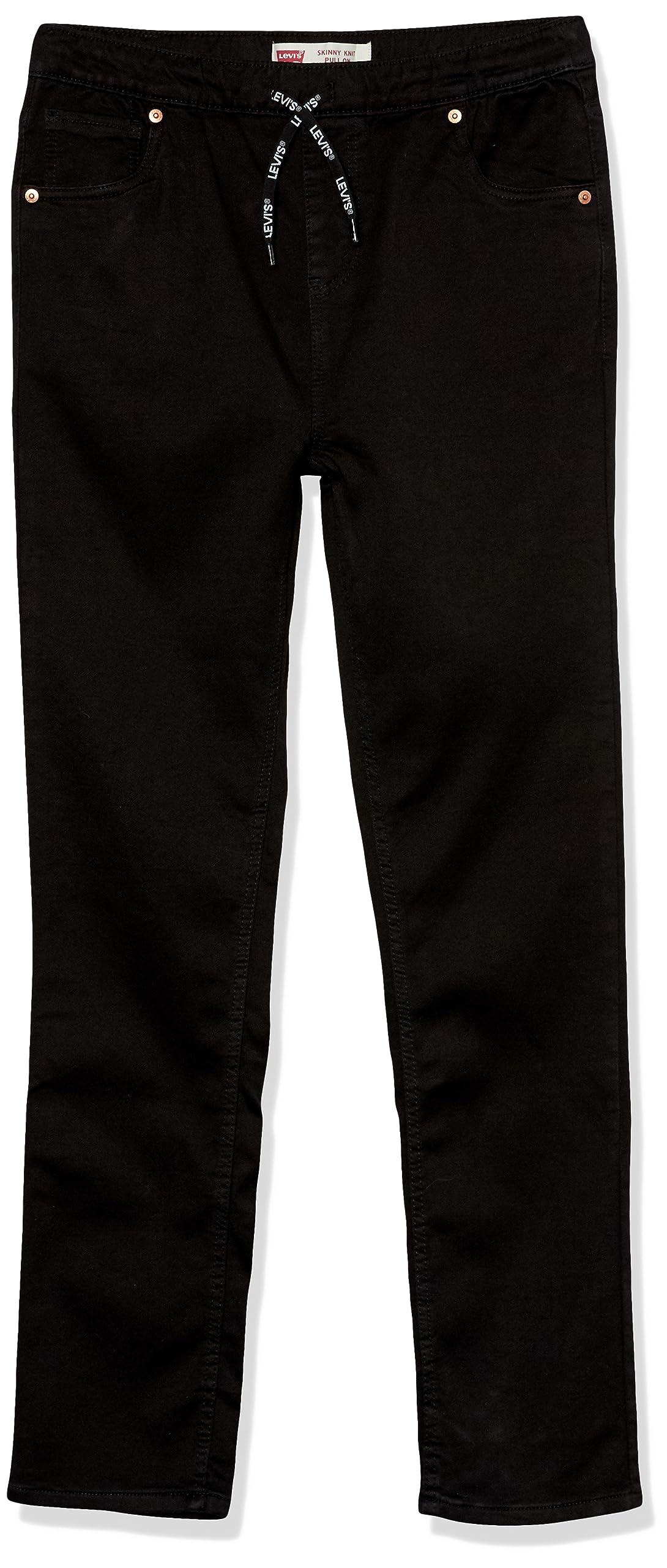 Levi'S Boys' Skinny Fit Pull On Jeans, Black, 3T