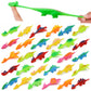 30 Pcs Slingshot Dinosaur Finger Toys, catapult toys as fun as slingshot chicken, cute shapes, more colors, Great for Flying Gam