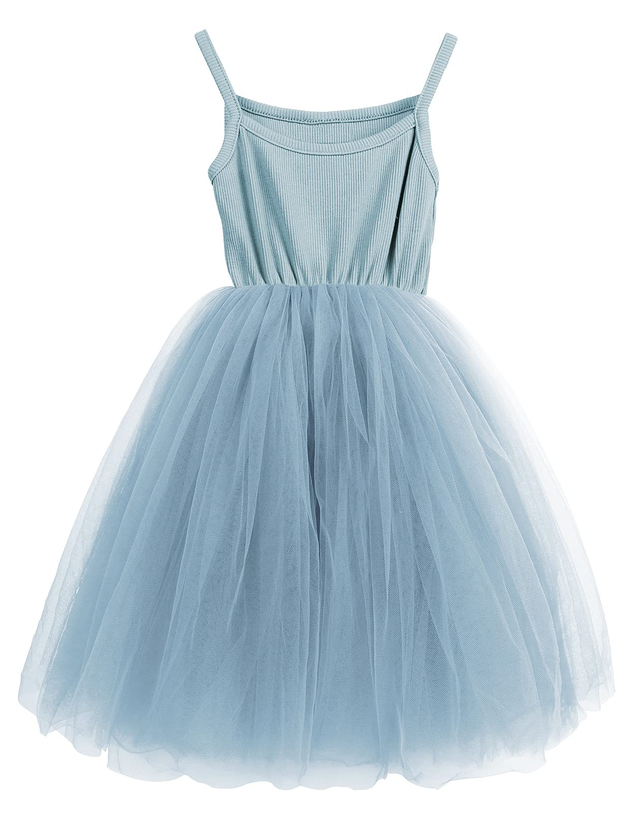 Lyxiof Toddler Tutu Dress Baby Girls Tulle Sleeveless Princess Party Sundress Blue 7 Years