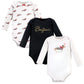 Hudson Baby Unisex Baby Cotton Long-Sleeve Bodysuits, Bonjour Dachshund, 0-3 Months