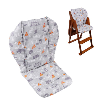 Myusbest Baby High Chair Cushion, Thick Pad For Wooden High Chair, Baby Dining Chair Liner Mat(Er Mat(Grey Forest)