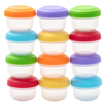 Weesprout Baby Food Containers - Small 4 Oz Containers With Lids, Leakproof & Airtight, Freezer Safe, Dishwasher Safe, Thick Foo