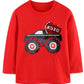 Kids Boys T-Shirt Valentines Flip Sequin Heart Shirt Tractor Love Girls Tops Long Sleeve Toddler Baby Tees 3T