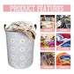 Gbuzozie Daisy Flowers Round Laundry Hamper Storage Basket Toys Clothes Organizer Bin For Home Bathroom Bedroom Dorm Nursery, 62