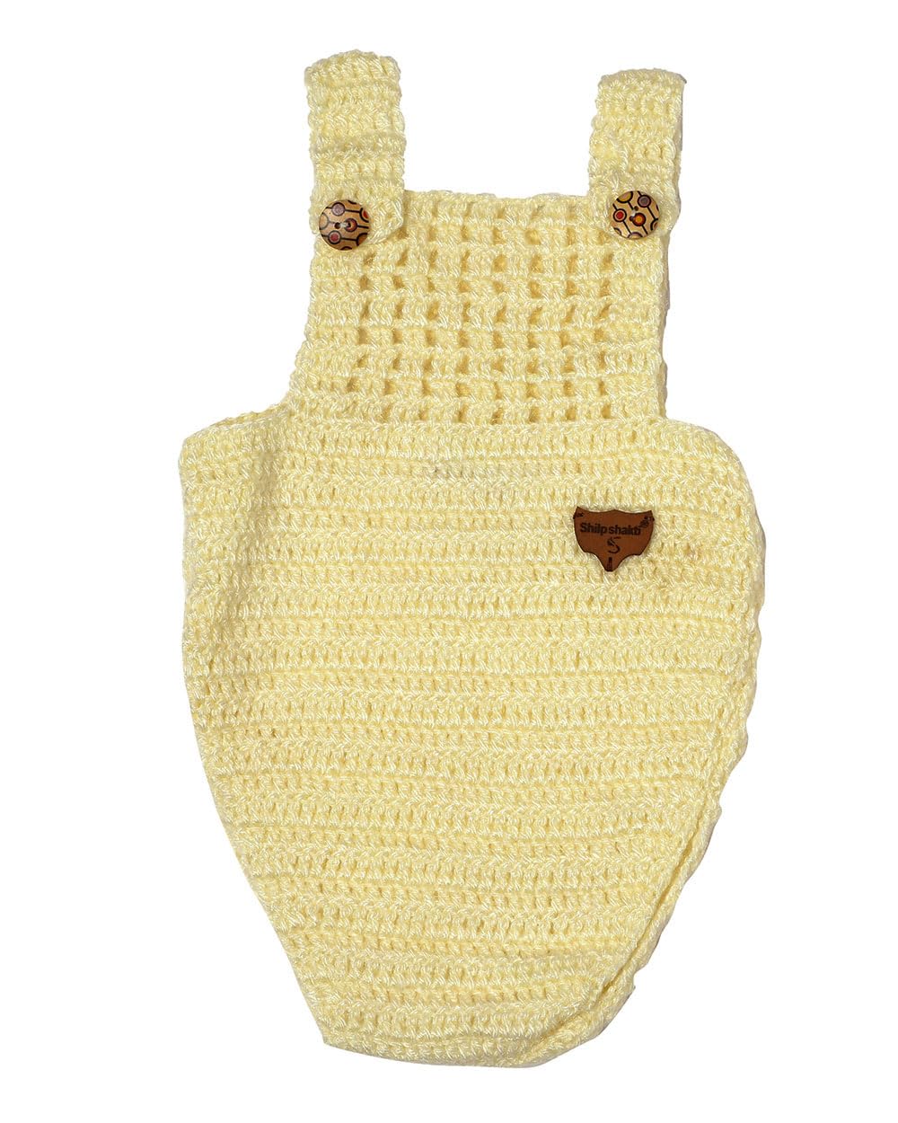 Wegmans Kids Winter Wear Half Romper Handmade Woolen Dress For Baby Boys And Girls (Cream, 03 Months)