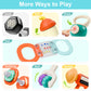 iPlay, iLearn Baby First Gym Rattle Set, Infant Dumbbell Weights Teething Rattles 3-6-12 Month, Newborn Workout Sensory Stroller