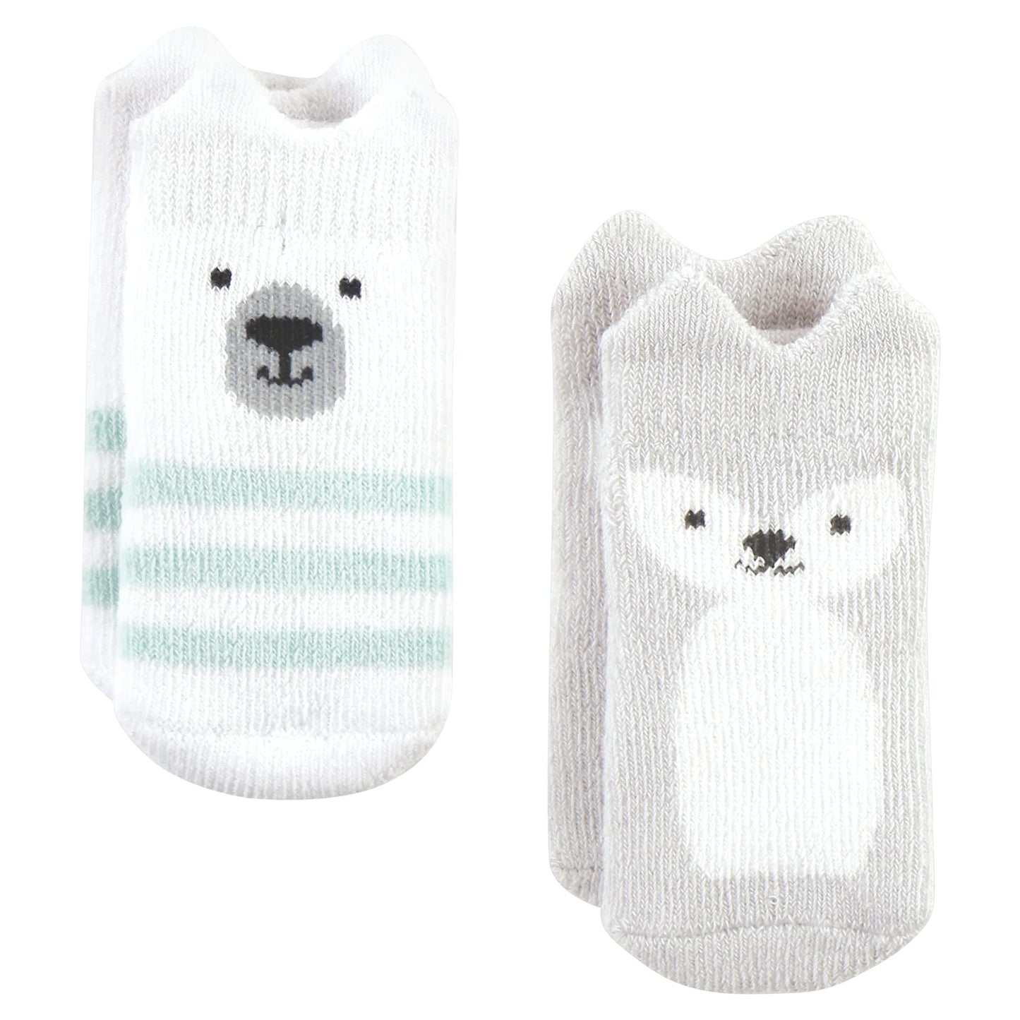 Hudson Baby Unisex Baby Cotton Rich Newborn And Terry Socks, Arctic Animals, 0-6 Months