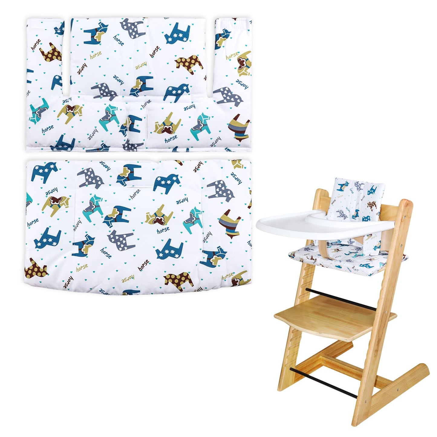 Llhqamt For Tripp Trapp High Chair Cushion, Soft And Comfortable For Tripp Trapp High Chair Cushion, For Tripp Trapp Cushion Set