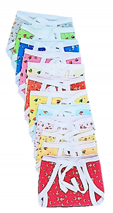 Sunuo Washable Reusable Multicolour Hosiery Cotton Diapers,Nappy,Langot For New Born Baby (06 Months), 10 Count