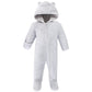 Hudson Baby Unisex Baby Fleece Sleep And Play, Gray Bear, 6-9 Months