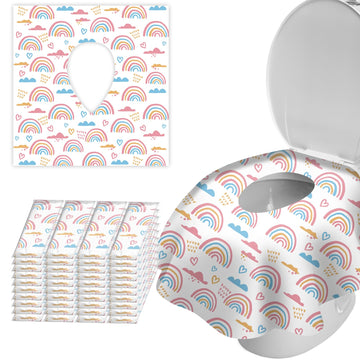 Zhoma 40 Pack Toilet Seat Covers Disposable For Bathroom, Extra Large Xl Size Waterproof Covers For Toddler Potty Training, Indi