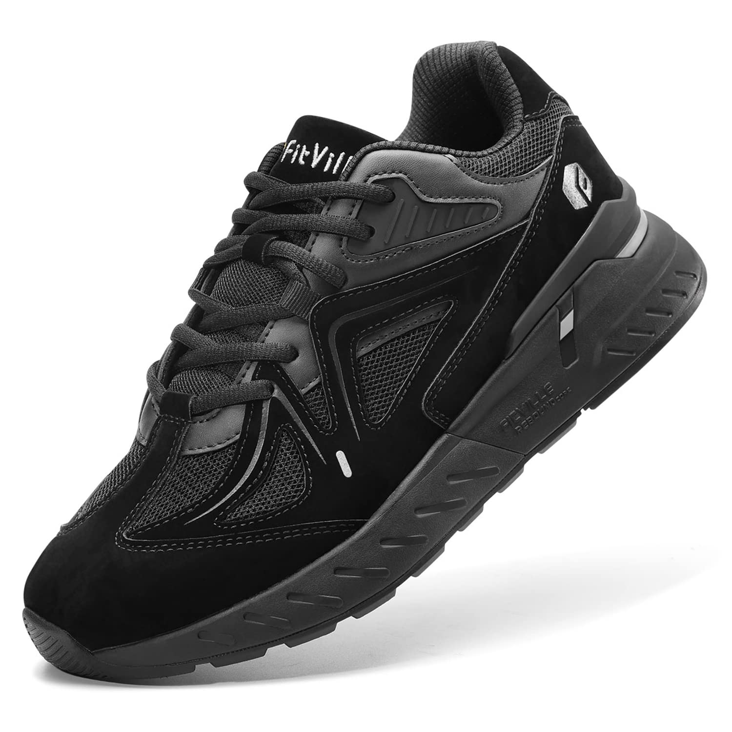 Fitville Mens Walking Shoes Wide Shoes For Flat Feet Non-Slip Recovery Shoes For WBCBBB0B1DWV1LL