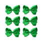 6 Pcs 4.5' Grosgrain Ribbon Hair Accessories - Alligator Clips Solid Color Toddler Bows For Kids (Black)