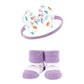Hudson Baby Baby Girls' Headband And Socks Giftset, Dinosaurs, One Size