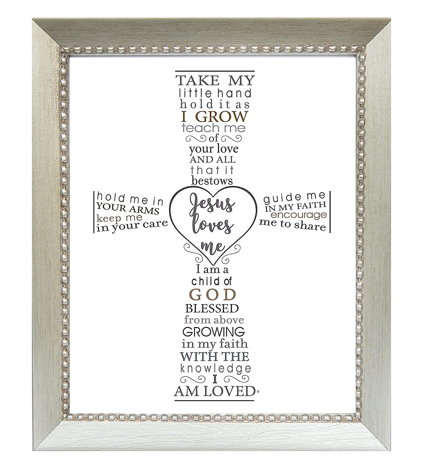 Jesus Loves Me Frame For Baby'S Baptism, Dedication Or Christening - Made In Usa Frame - Gift For Granddaughter/Grandson/Godson/