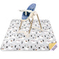 DFHY Waterproof Baby Splat Mat for High Chair and Floor, 60.24 x 60.24 Inch Wipeable, Washable & Anti-Slip Food Mat, Cactus Alpa
