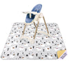 DFHY Waterproof Baby Splat Mat for High Chair and Floor, 60.24 x 60.24 Inch Wipeable, Washable & Anti-Slip Food Mat, Cactus Alpa