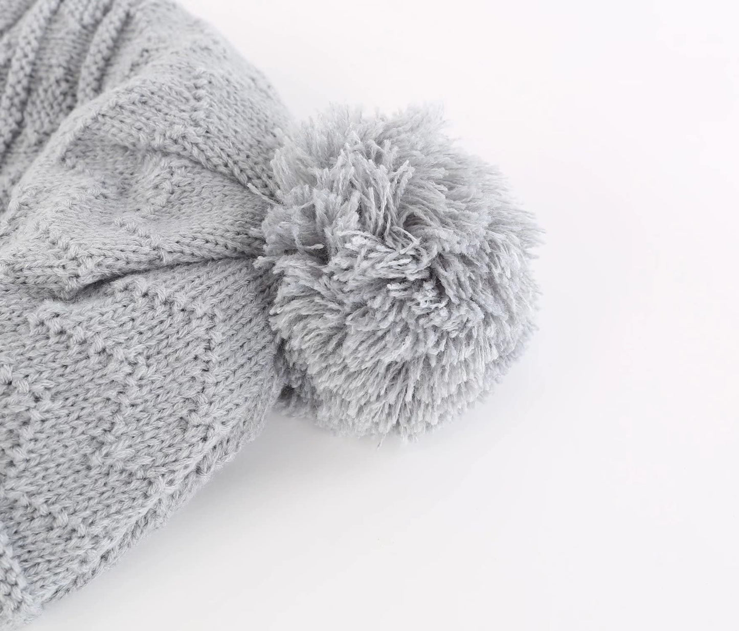 Connectyle Infant Baby Fleece Lined Beanie Skull Cap With Earflap Knit Kids Hat Beanies Cap S Grey