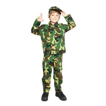 Army Costume for Kids Soldier Costume Military Costumes for Boys-LForest-XL
