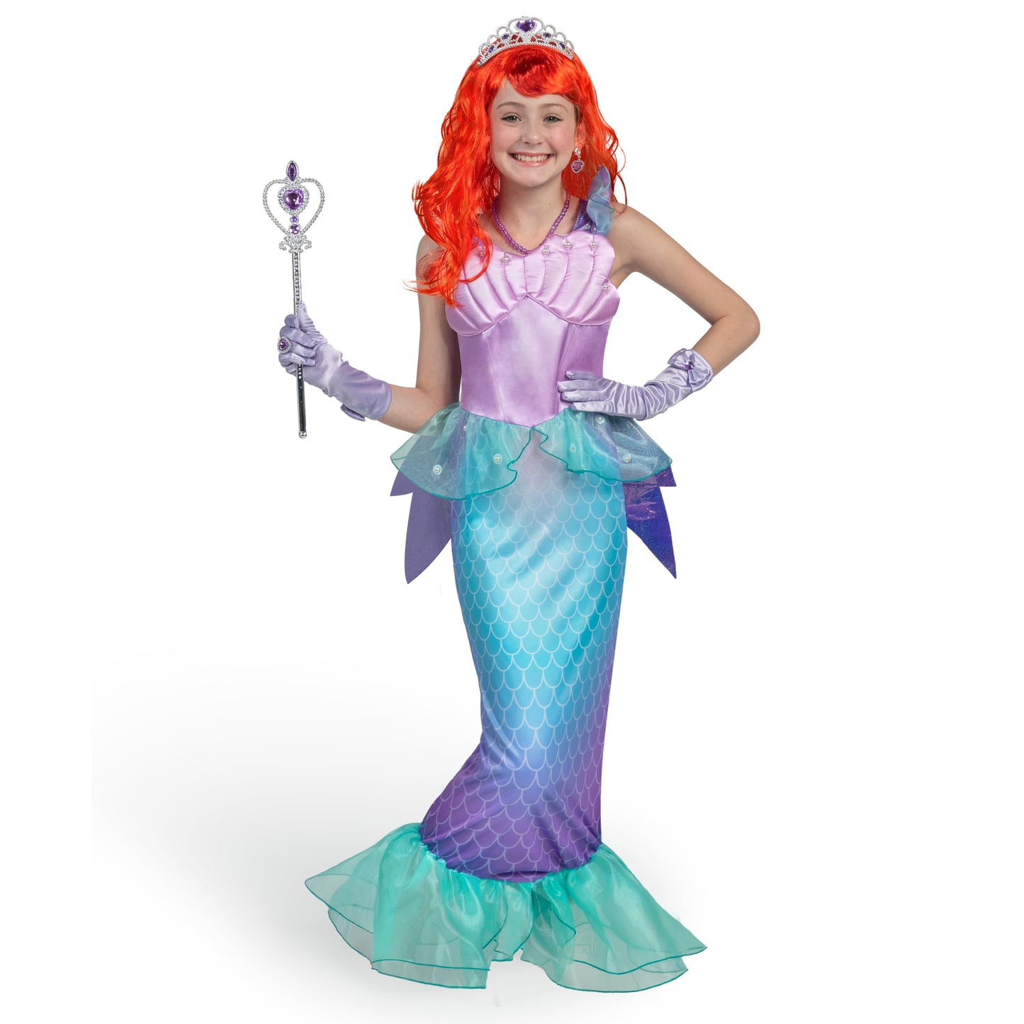 Spooktacular Creations Halloween Mermaid Costume For Girls, Purple Little Mermaid Dress, Princess Dress Up For Girls 4-6 Toddler