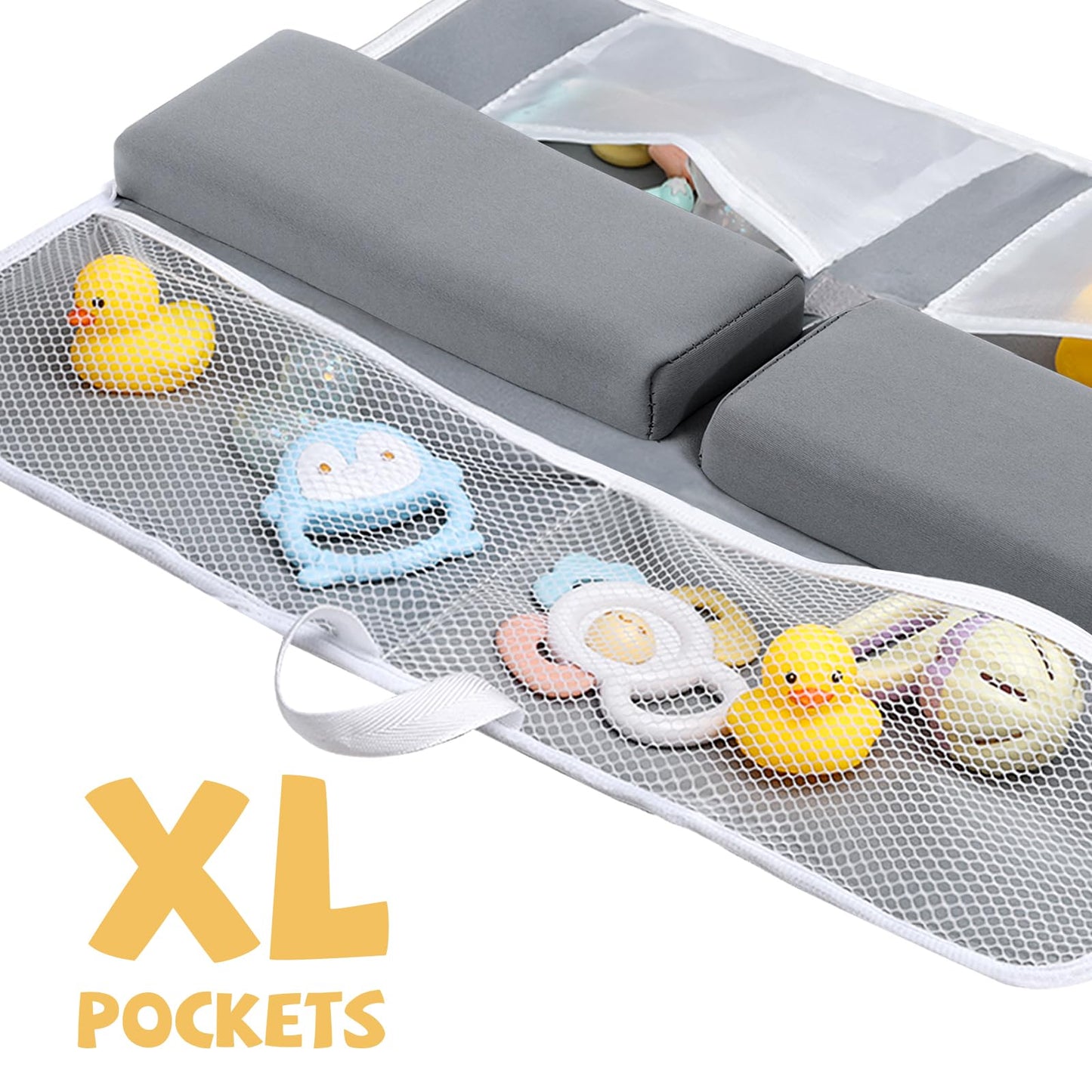 Bath Kneeler And Elbow Rest Pad Set, Quick Dry Baby Bath Kneeling Pad Thick Soft Non-Slip Baby Bathtub Mat For Baby Bathing, Bab