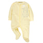 Gerber Baby Girls 4 Pack Sleep N Play Footie Golden Floral 0-3 Months
