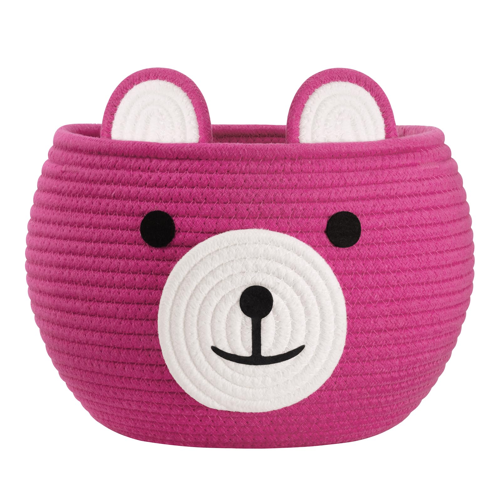 CherryNow Baby Basket for Nursery, Bear Gift Baskets Empty for Kids, Baby Shower Basket for Diaper Caddy, Cute Animal Baskets fo
