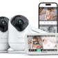 Dr.Care Vistaview Lite Smart Wifi Baby Monitor With 2 Cameras- 4720P Split Screen & 1080P Camera App Control, Motion Alerts, Nig