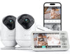 Dr.Care Vistaview Lite Smart Wifi Baby Monitor With 2 Cameras- 4720P Split Screen & 1080P Camera App Control, Motion Alerts, Nig