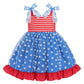 Idopip Baby Girls 4Th Of July Tutu Dress Star Striped American Flag Dress Toddler Girl Sleeveless Princess Birthday Party Dresse