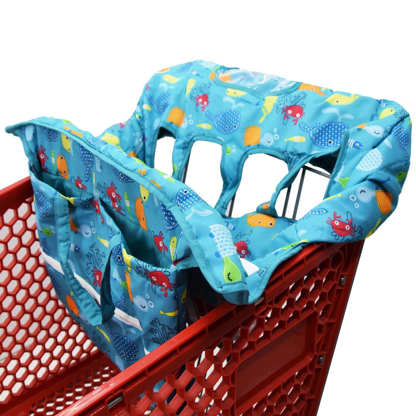 Twin Double Shopping Cart Cover For Baby Siblings With Carrying Case. Fit Wholesale Warehouse Grocery Stores Like Costco Sams Cl