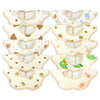 Elliehouse Baby Bibs For Girls Boys 10 Pack Drool Teeth Teething Drooling Muslin Cotton Absorbent Soft Bibs For Infant Toddler E