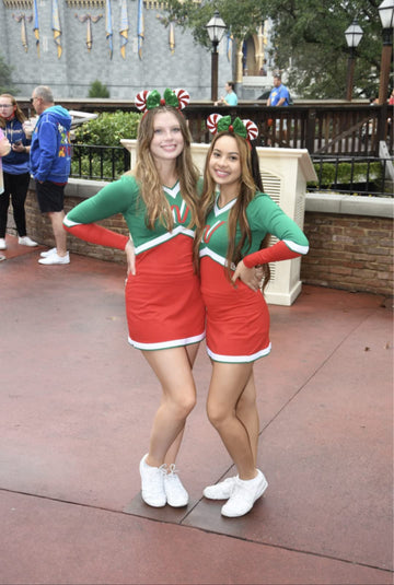 Clgift Minnie Ears, Christmas Red Peppermint Candy, Iridescent, Rainbow Sparkle, Sequin (Red, Costume Headwear, All Ages Or Unis